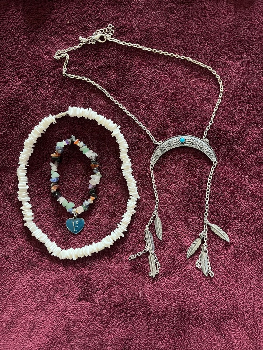 Crystal shell and metal jewelry bundle